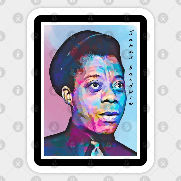 Poster Art James Baldwin Sticker by Next And Stop